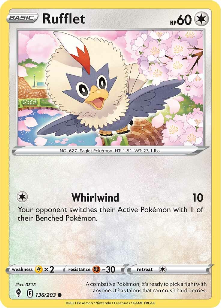 Rufflet (136/203) [Sword & Shield: Evolving Skies] | KingTCG.ca