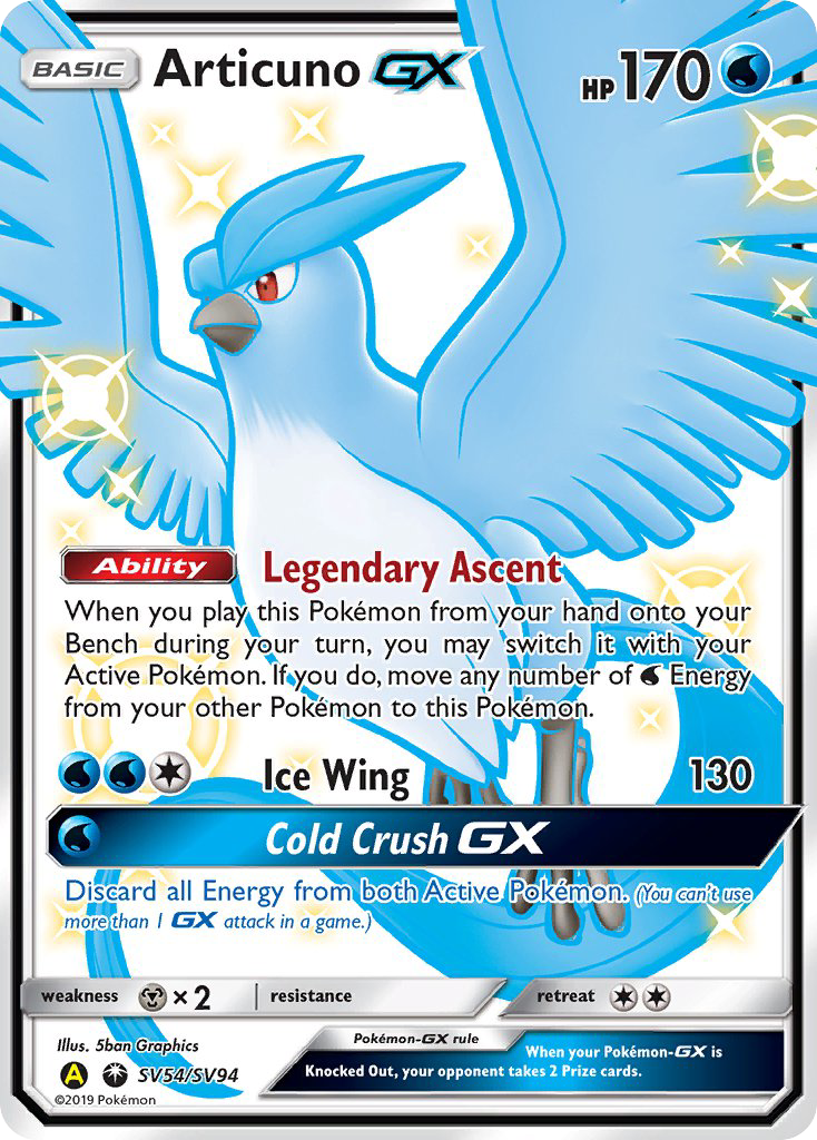 Articuno GX (SV54/SV94) [Sun & Moon: Hidden Fates - Shiny Vault] | KingTCG.ca