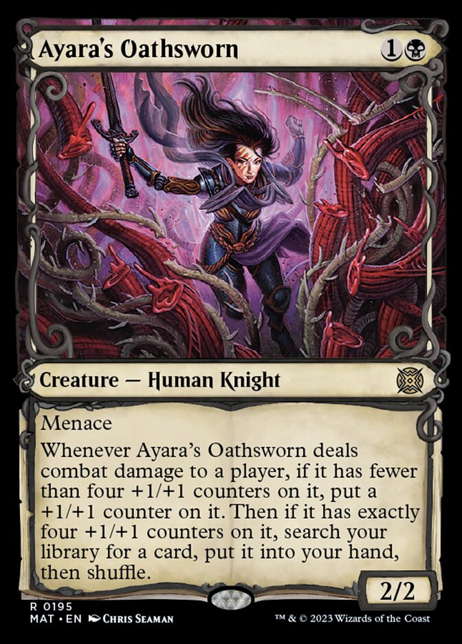 Ayara's Oathsworn (Showcase Halo Foil) [March of the Machine: The Aftermath] | KingTCG.ca