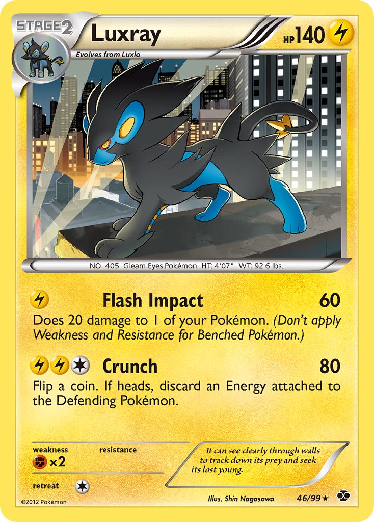 Luxray (46/99) (Cracked Ice Holo) (Blister Exclusive) [Black & White: Next Destinies] | KingTCG.ca