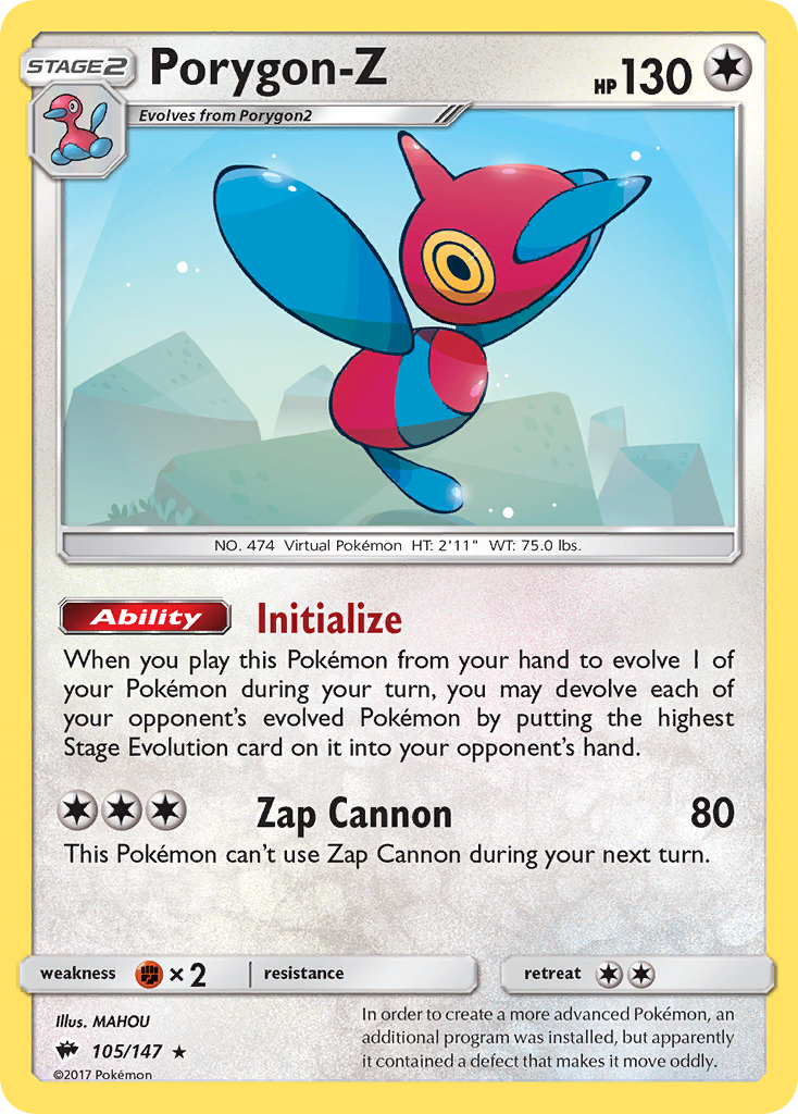 Porygon-Z (105/147) [Sun & Moon: Burning Shadows] | KingTCG.ca