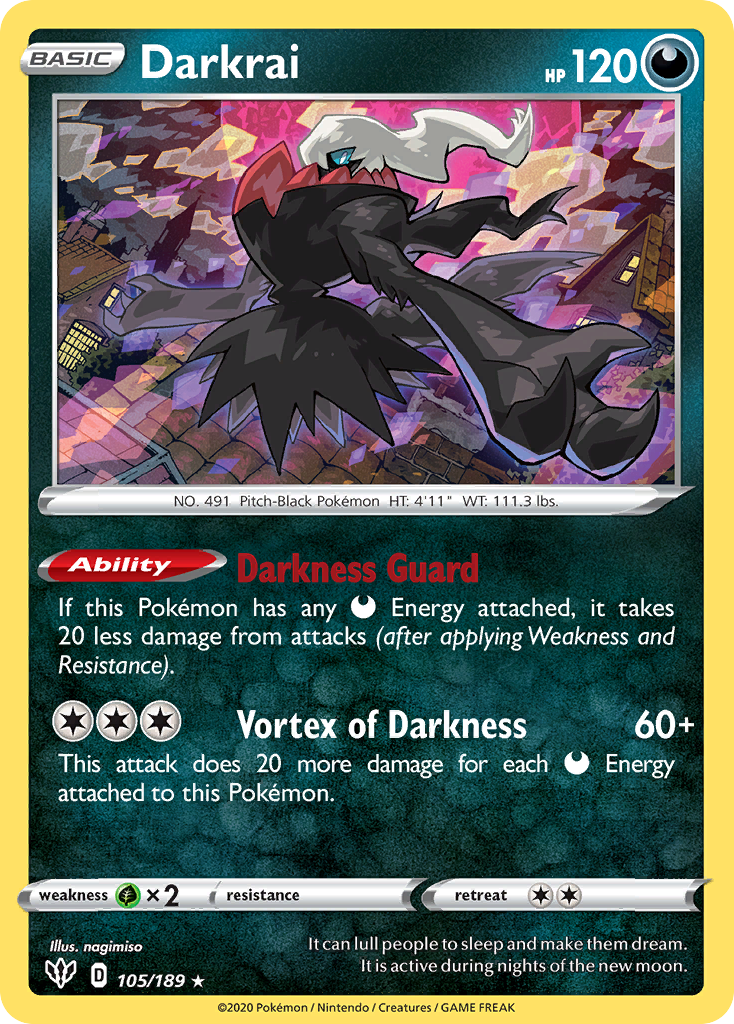 Darkrai (105/189) (Cosmos Holo) [Darkness Ablaze] | KingTCG.ca