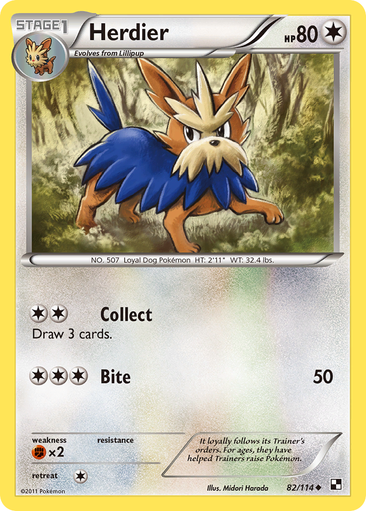 Herdier (82/114) [Black & White: Base Set] | KingTCG.ca