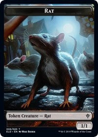 Rat // Food (17) Double-sided Token [Throne of Eldraine Tokens] | KingTCG.ca