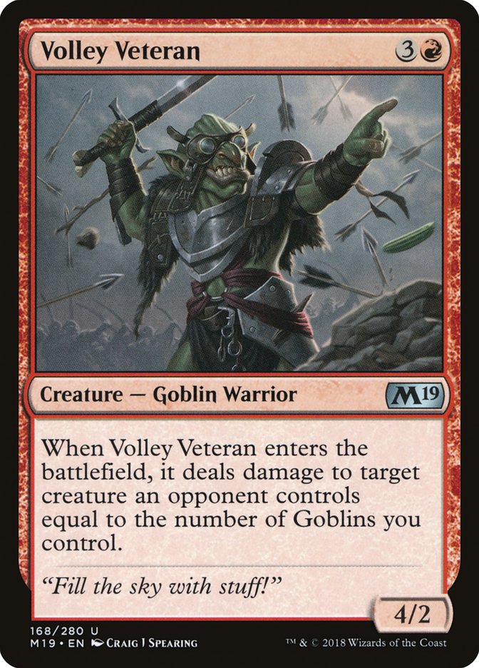 Volley Veteran [Core Set 2019] | KingTCG.ca