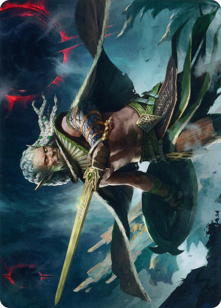 Serpent-Blade Assailant Art Card (40) [March of the Machine Art Series] | KingTCG.ca