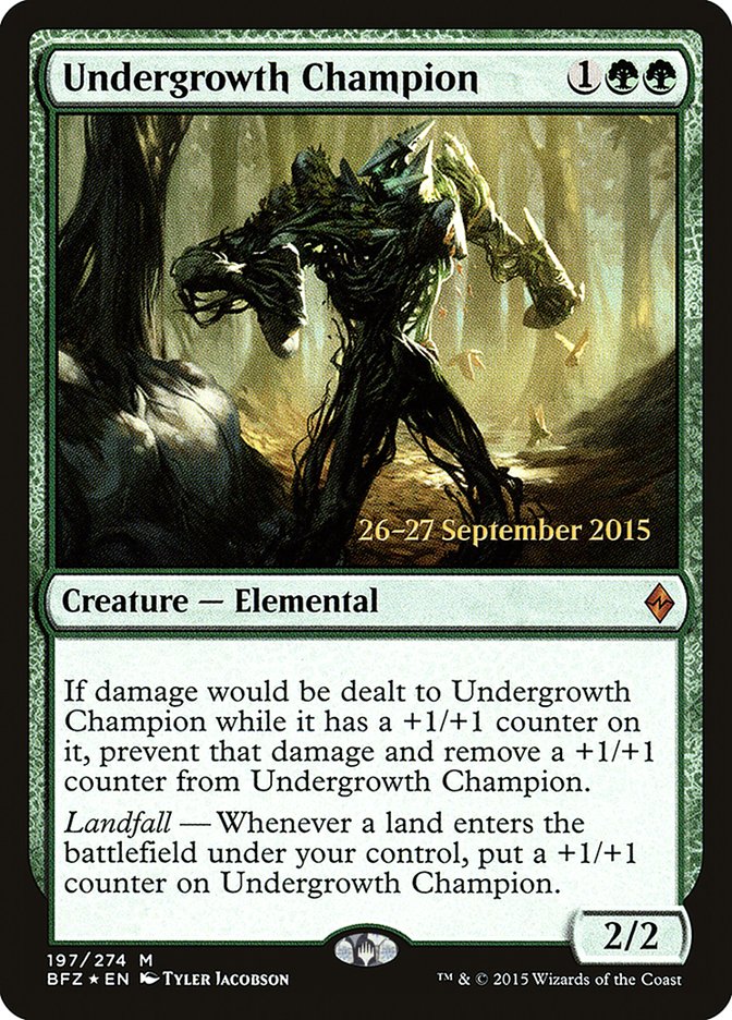 Undergrowth Champion (Prerelease Promo) [Battle for Zendikar Prerelease Promos] | KingTCG.ca