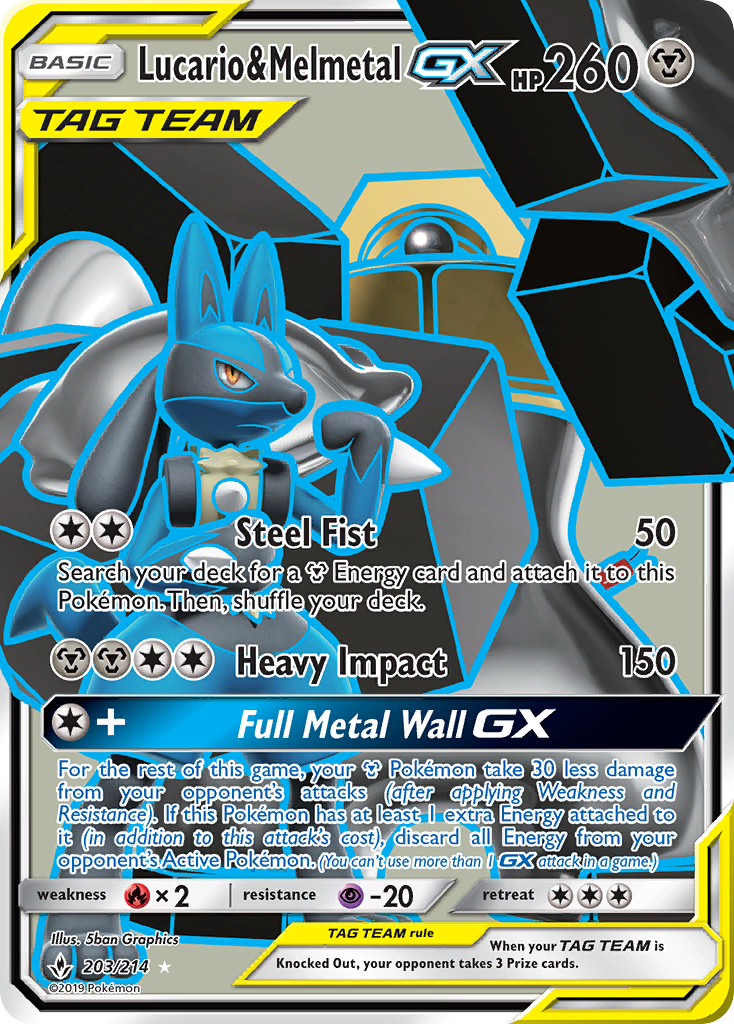 Lucario & Melmetal GX (203/214) [Sun & Moon: Unbroken Bonds] | KingTCG.ca