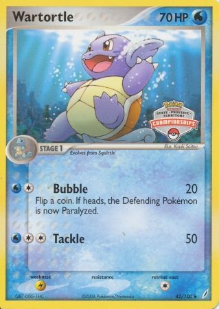 Wartortle (42/100) (States Championship Promo) [EX: Crystal Guardians] | KingTCG.ca