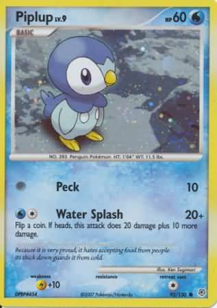 Piplup (93/130) (Cosmos Holo) [Diamond & Pearl: Base Set] | KingTCG.ca