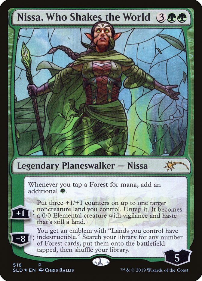 Nissa, Who Shakes the World (Stained Glass) [Secret Lair Drop Promos] | KingTCG.ca