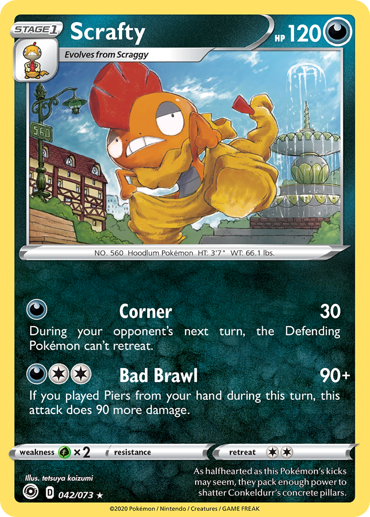 Scrafty (42/073) [Sword & Shield: Champion's Path] | KingTCG.ca