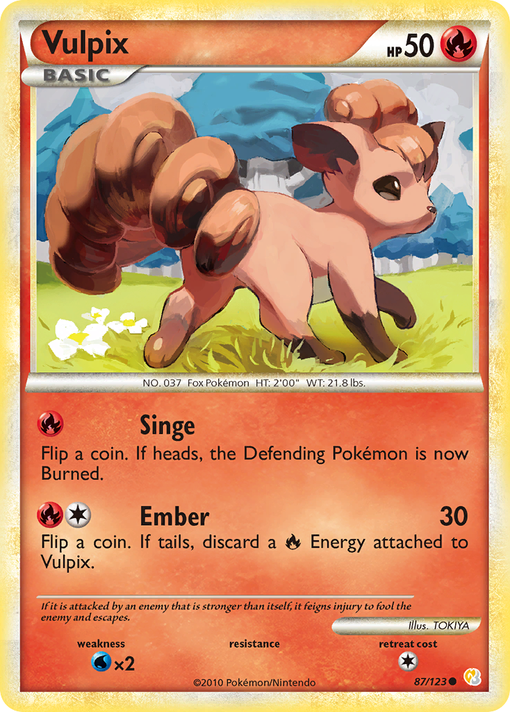 Vulpix (87/123) [HeartGold & SoulSilver: Base Set] | KingTCG.ca