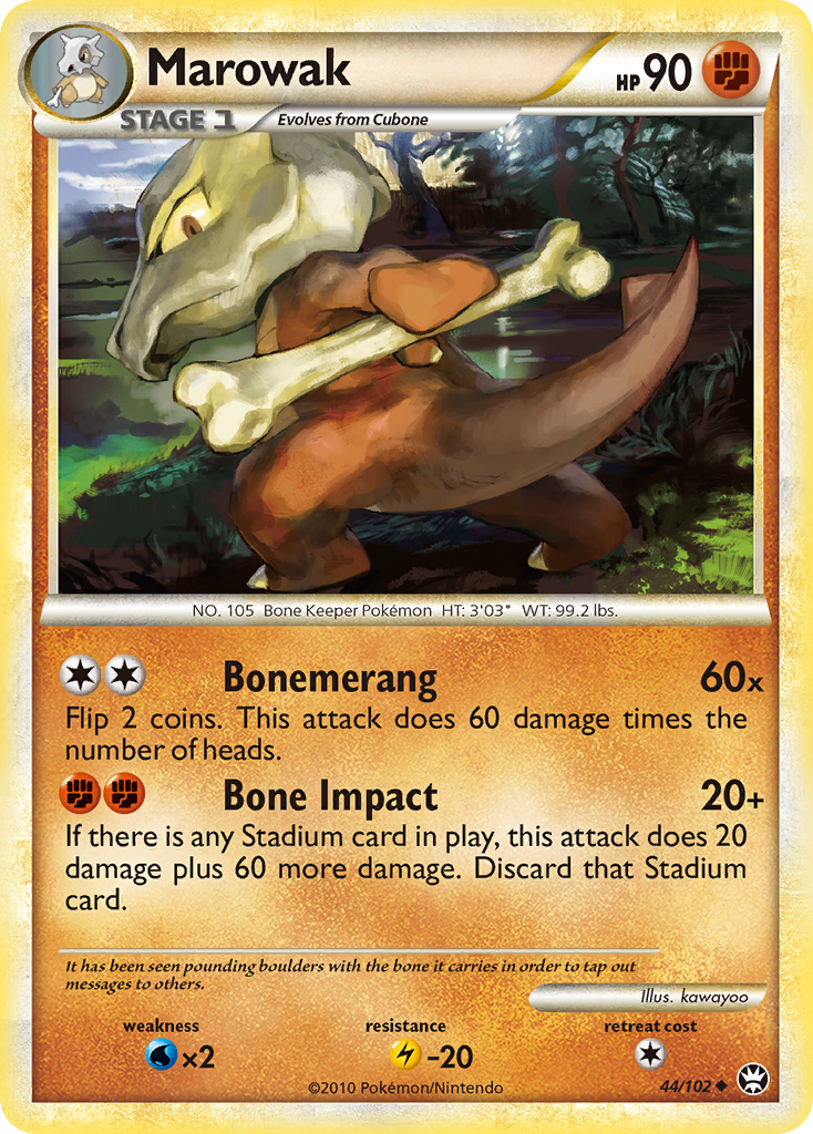 Marowak (44/102) [HeartGold & SoulSilver: Triumphant] | KingTCG.ca