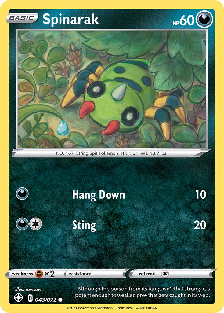 Spinarak (43/72) [Sword & Shield: Shining Fates] | KingTCG.ca