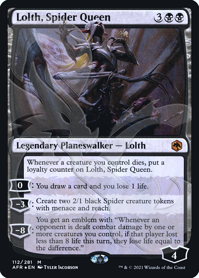 Lolth, Spider Queen (Ampersand Promo) [Dungeons & Dragons: Adventures in the Forgotten Realms Promos] | KingTCG.ca