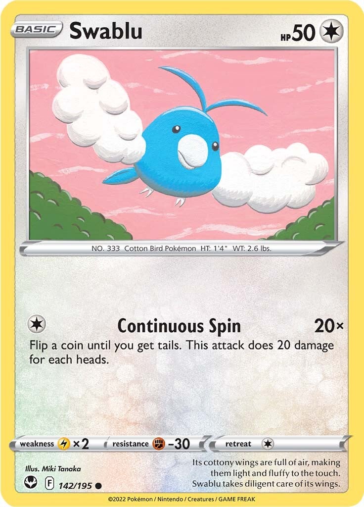 Swablu (142/195) [Sword & Shield: Silver Tempest] | KingTCG.ca