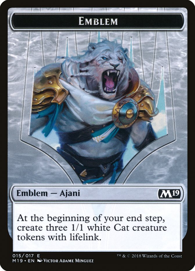 Ajani, Adversary of Tyrants Emblem [Core Set 2019 Tokens] | KingTCG.ca