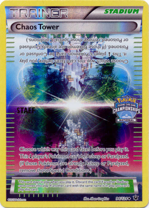 Chaos Tower (92/124) (National Championship Promo Staff) [XY: Fates Collide] | KingTCG.ca