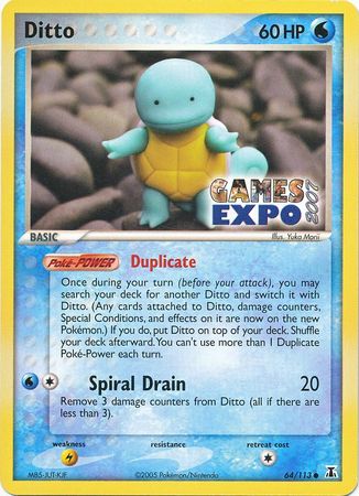 Ditto (64/113) (Games Expo Exclusive) [EX: Delta Species] | KingTCG.ca