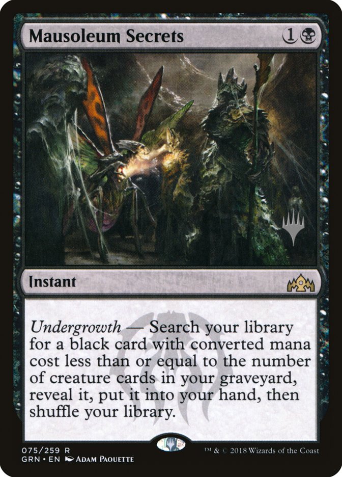 Mausoleum Secrets [Guilds of Ravnica Promos] | KingTCG.ca