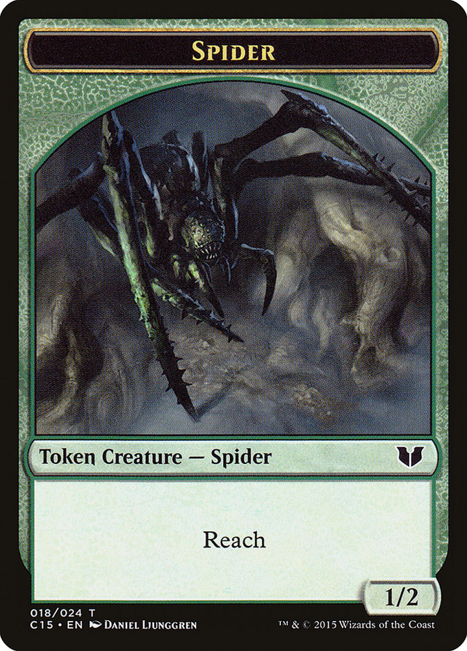 Saproling // Spider Double-Sided Token [Commander 2015 Tokens] | KingTCG.ca