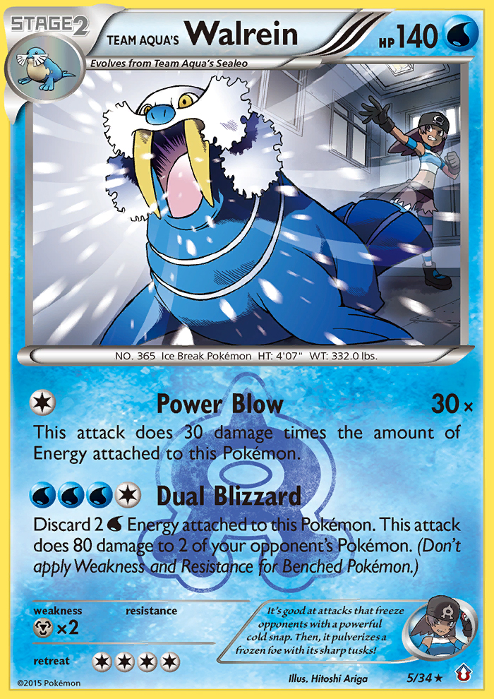 Team Aqua's Walrein (5/34) [XY: Double Crisis] | KingTCG.ca