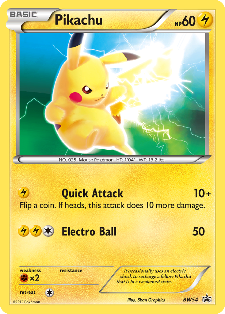 Pikachu (BW54) [Black & White: Black Star Promos] | KingTCG.ca