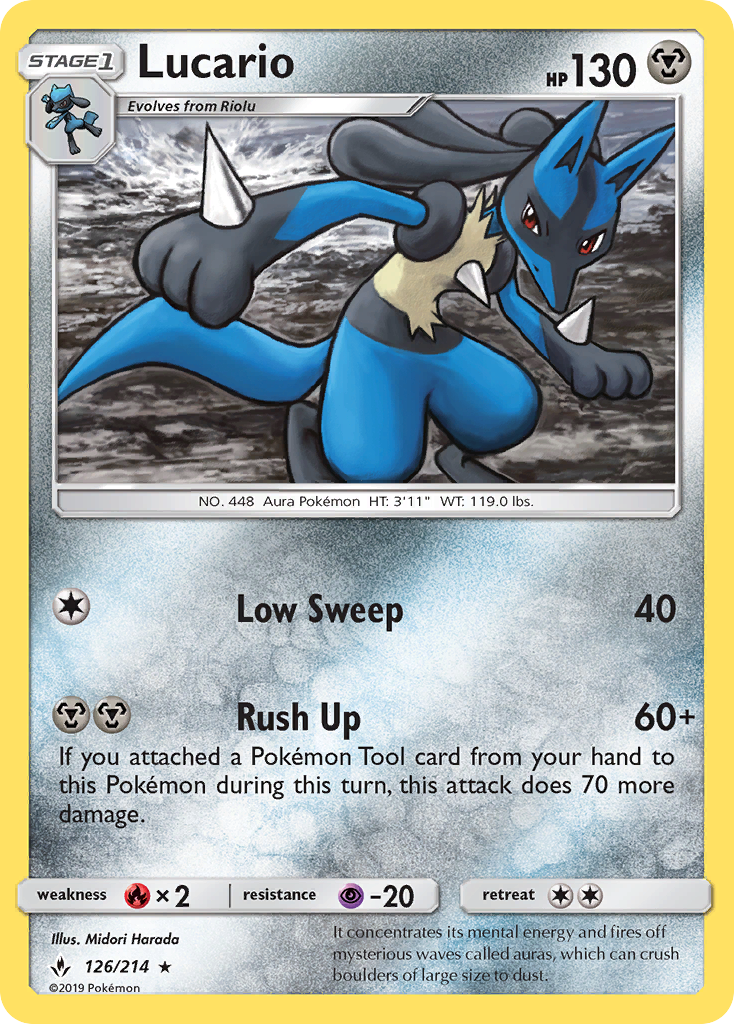 Lucario (126/214) [Sun & Moon: Unbroken Bonds] | KingTCG.ca