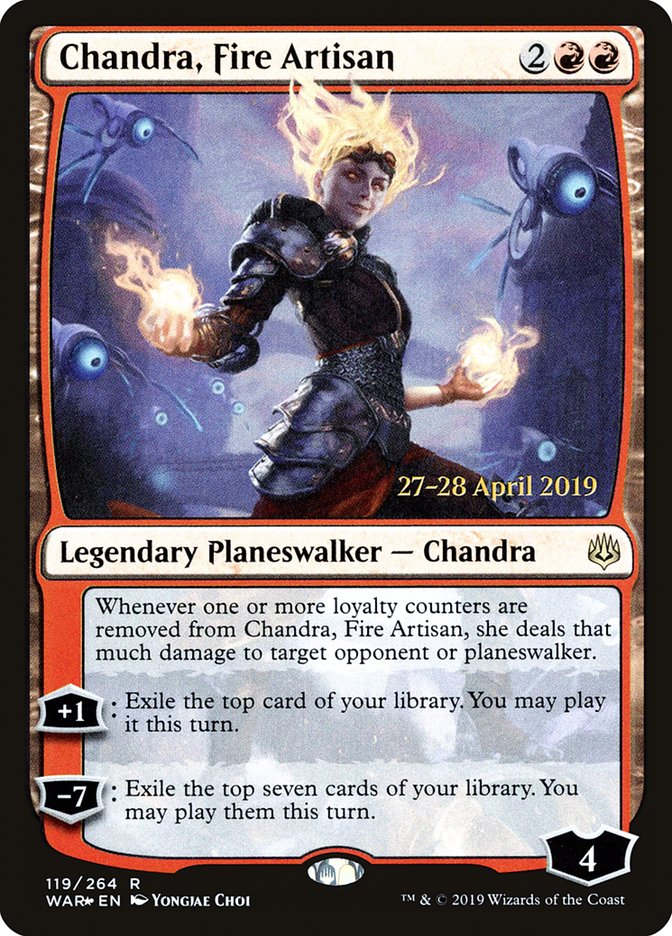 Chandra, Fire Artisan  [War of the Spark Prerelease Promos] | KingTCG.ca