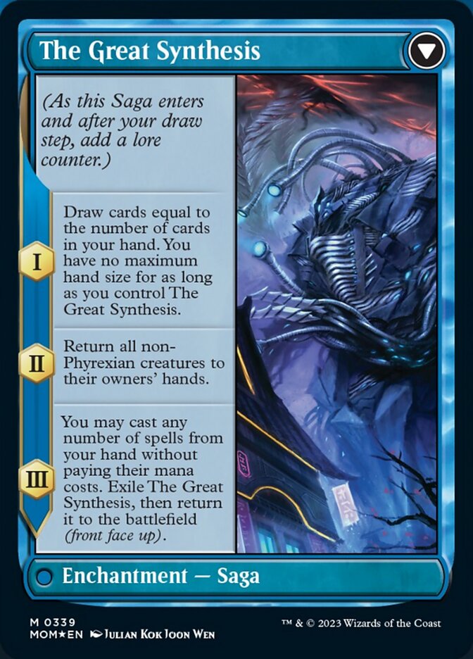 Jin-Gitaxias // The Great Synthesis (Borderless Alternate Art) [March of the Machine] | KingTCG.ca