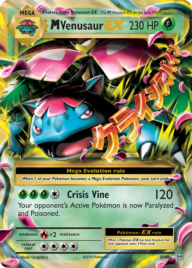 M Venusaur EX (2/108) [XY: Evolutions] | KingTCG.ca