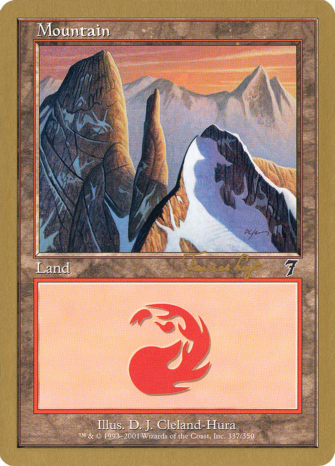 Mountain (337) (Tom van de Logt) [World Championship Decks 2001] | KingTCG.ca