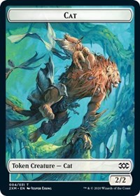 Cat // Copy Double-sided Token [Double Masters Tokens] | KingTCG.ca