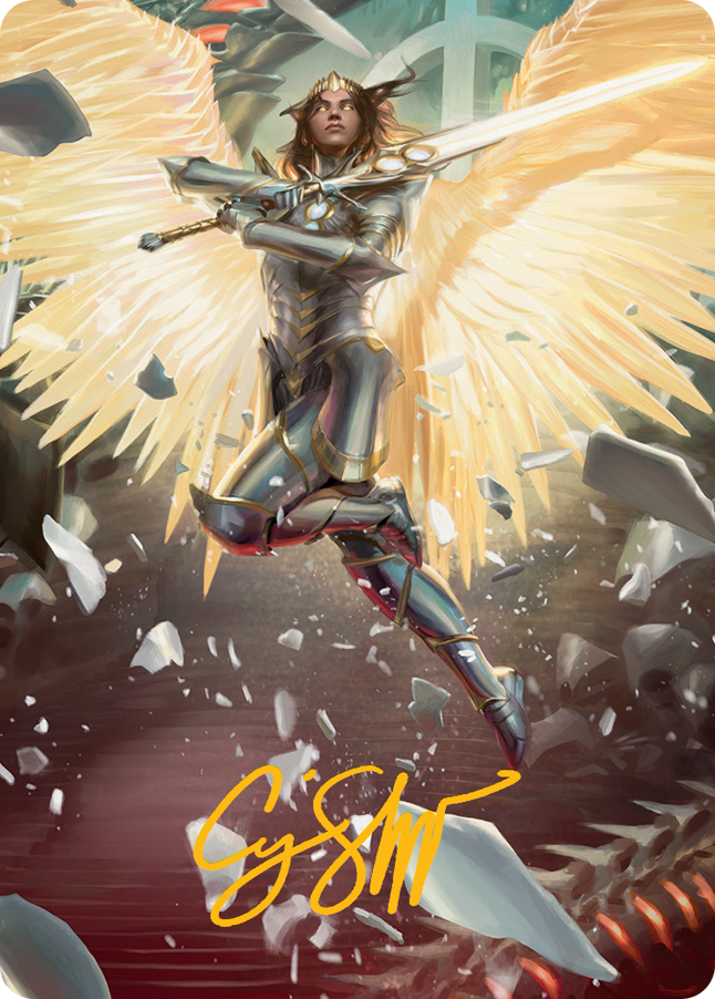 Archangel Elspeth Art Card (Gold-Stamped Signature) [March of the Machine Art Series] | KingTCG.ca