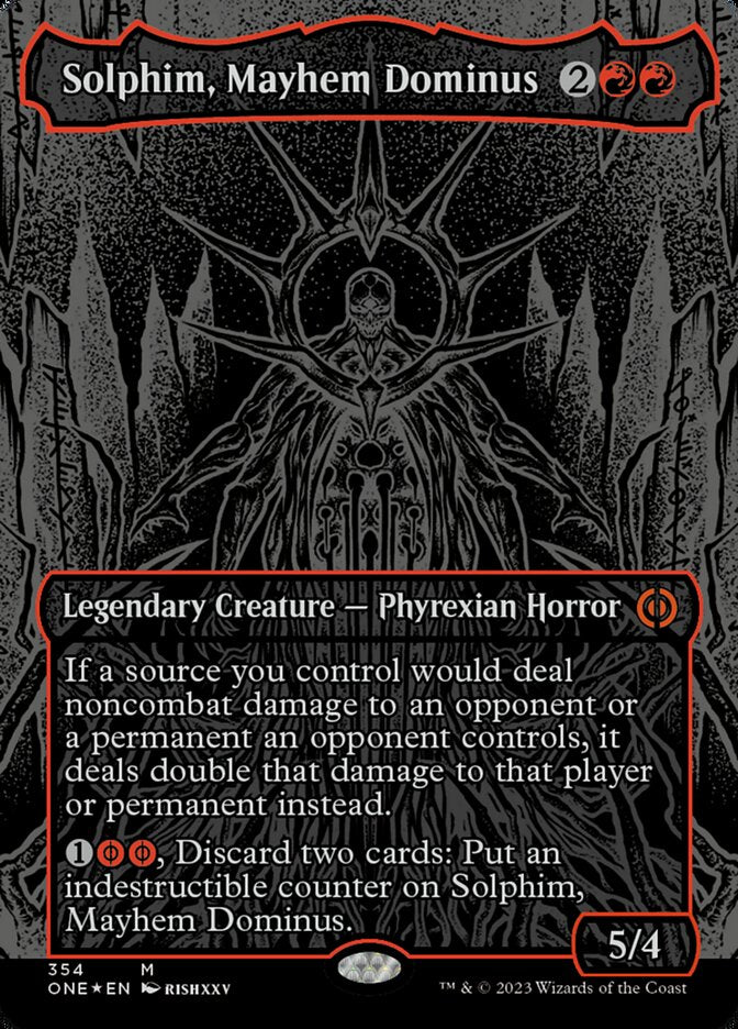 Solphim, Mayhem Dominus (Oil Slick Raised Foil) [Phyrexia: All Will Be One] | KingTCG.ca