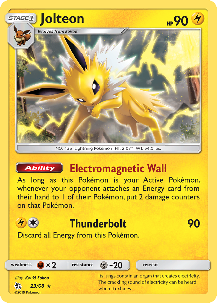 Jolteon (23/68) [Sun & Moon: Hidden Fates] | KingTCG.ca