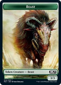 Beast // Treasure Double-sided Token [Core Set 2021 Tokens] | KingTCG.ca