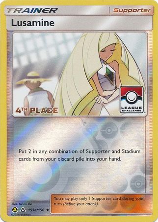 Lusamine (153a/156) (League Challenge Alt Art 4th Place) [Sun & Moon: Ultra Prism] | KingTCG.ca