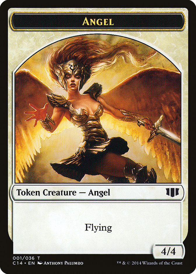 Angel // Cat Double-sided Token [Commander 2014 Tokens] | KingTCG.ca