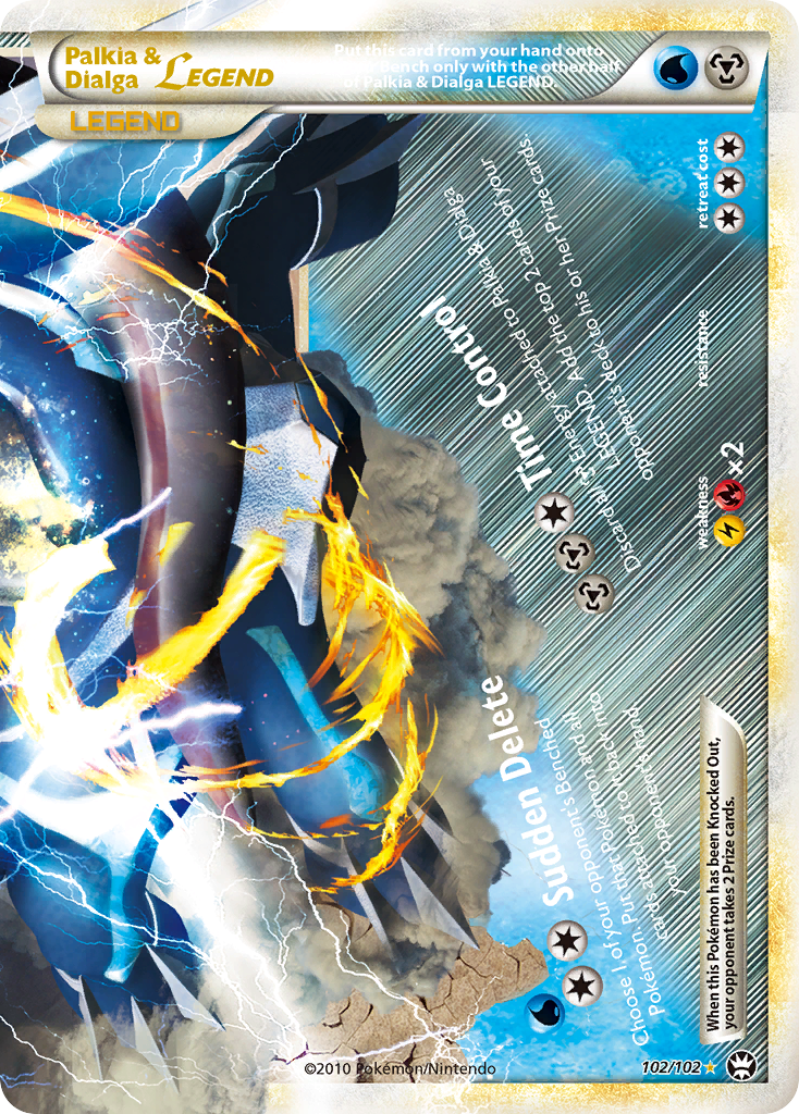 Palkia & Dialga LEGEND (102/102) [HeartGold & SoulSilver: Triumphant] | KingTCG.ca