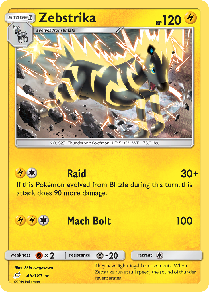 Zebstrika (45/181) [Sun & Moon: Team Up] | KingTCG.ca