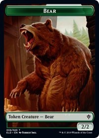 Bear // Food (17) Double-sided Token [Throne of Eldraine Tokens] | KingTCG.ca