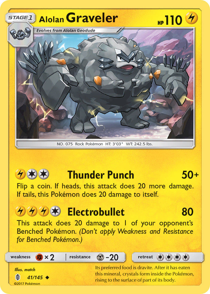 Alolan Graveler (41/145) [Sun & Moon: Guardians Rising] | KingTCG.ca