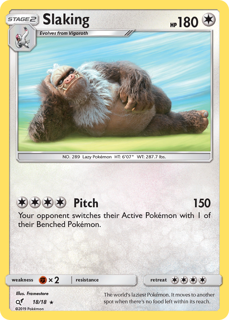 Slaking (18/18) [Sun & Moon: Detective Pikachu] | KingTCG.ca