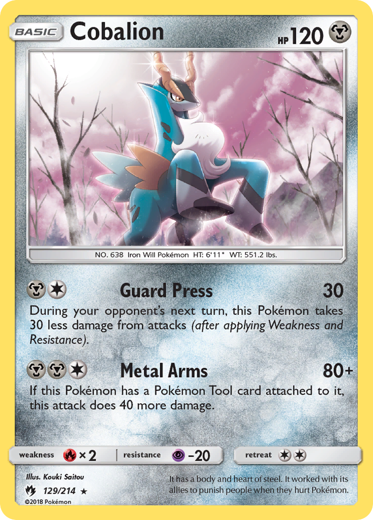 Cobalion (129/214) [Sun & Moon: Lost Thunder] | KingTCG.ca