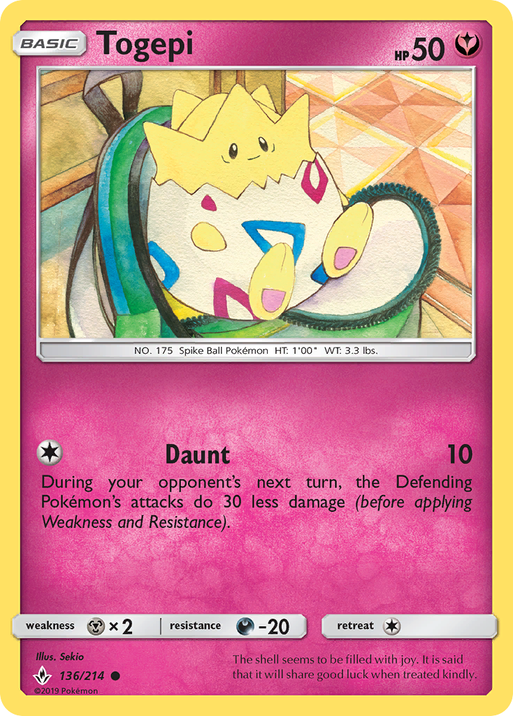 Togepi (136/214) [Sun & Moon: Unbroken Bonds] | KingTCG.ca