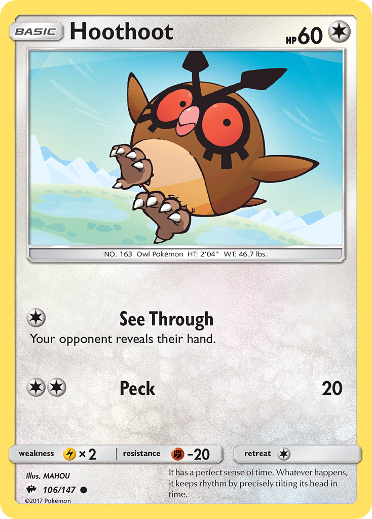 Hoothoot (106/147) [Sun & Moon: Burning Shadows] | KingTCG.ca