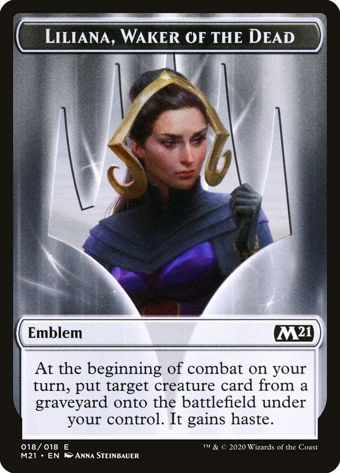 Emblem - Liliana, Waker of the Dead [Core Set 2021] | KingTCG.ca