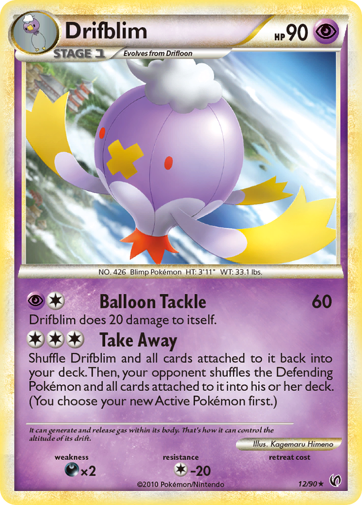 Drifblim (12/90) [HeartGold & SoulSilver: Undaunted] | KingTCG.ca